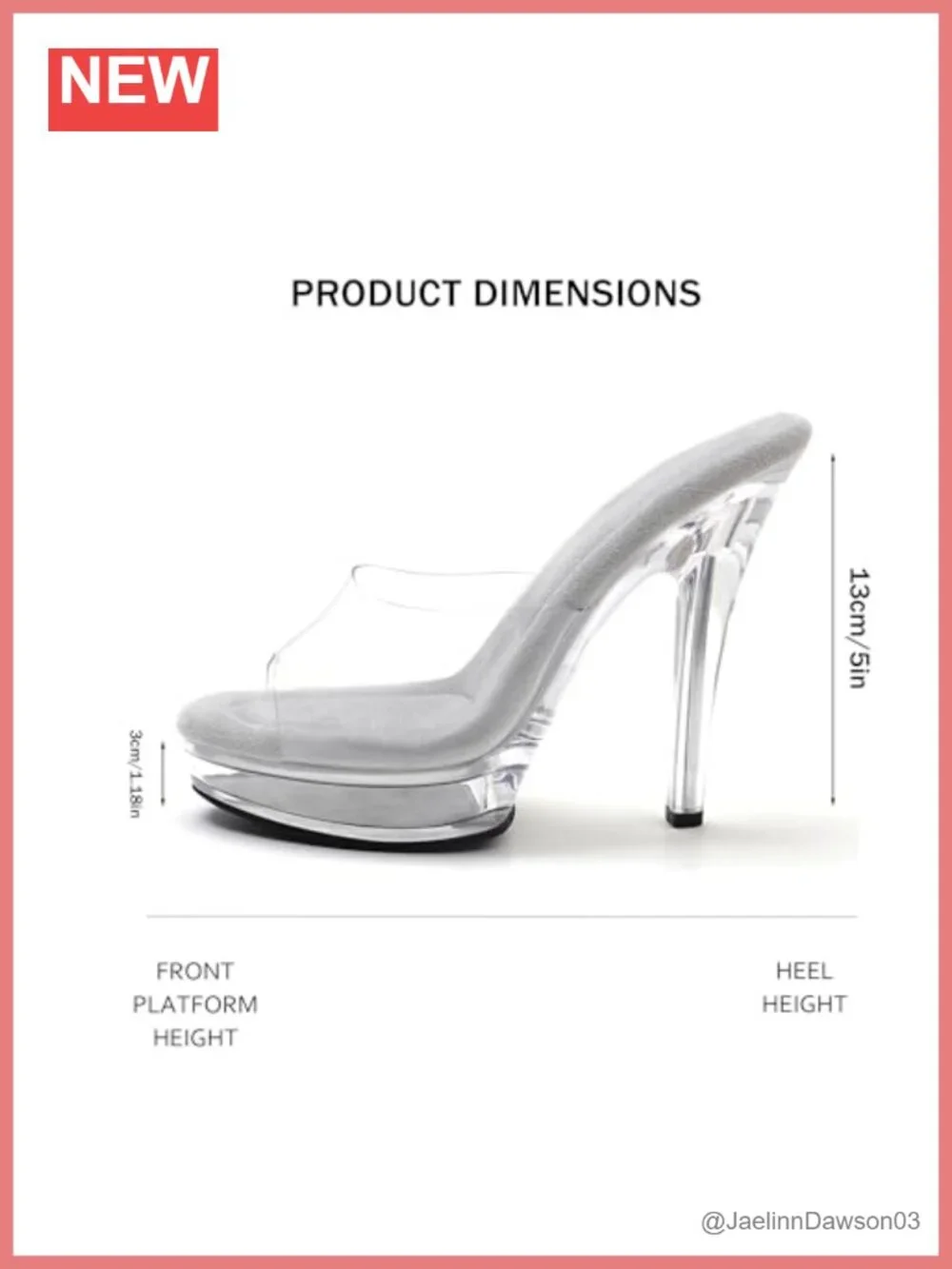 Clear Platform Heels 5 inch Stiletto Sandals Pole Dance Shoes Exotic